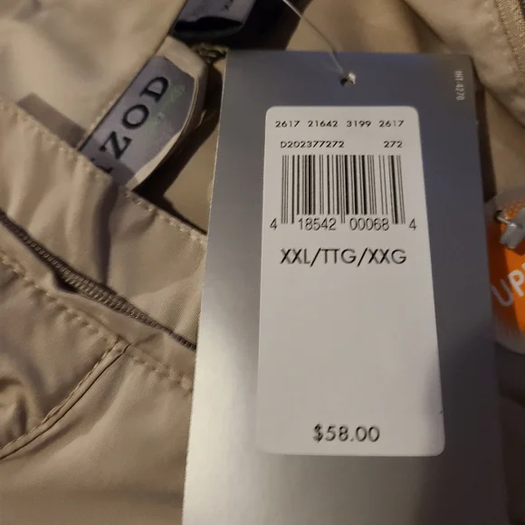 Izod Men's Golf Vest, Size: 2XL Color: Tan